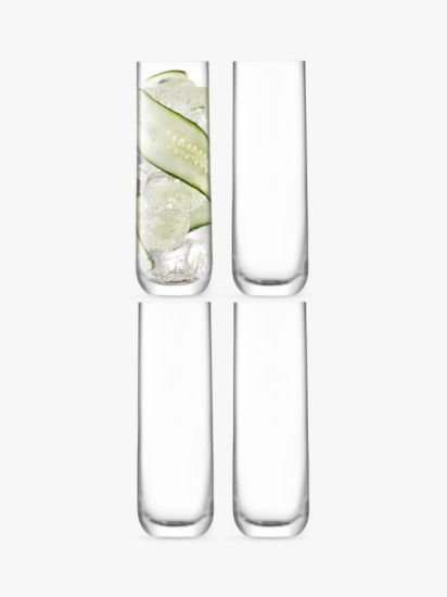 Highball Glasses, Set of 4, 420ml, Clear