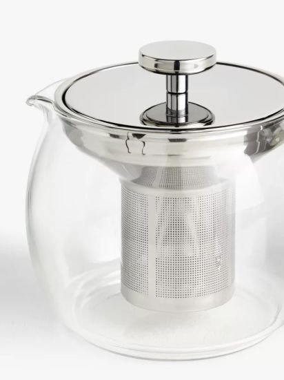 Glass Teapot with Infuser, 1.2L, Clear